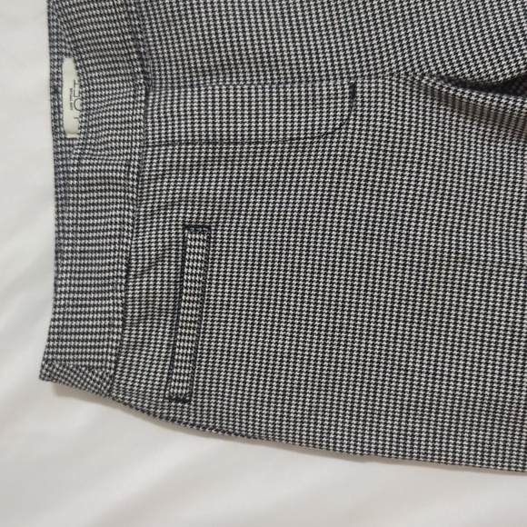 LOFT Marisa Houndstooth Crop Pants, Color Black/White Size 6 - Picture 4 of 14